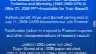 2/26/10 CARB PM2.5 Symposium: Dr. James Enstrom (part 3)