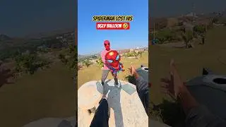Spiderman Lost His Ugly Balloon🤣#parkour#spiderman#water#jump#support#viral#jodhpur#india #pov#funny