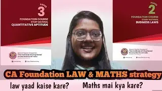 CA Foundation Law aur Maths Pass Karne Ka Perfect Plan 💯 | Bas Aise Padho & Pakka Clear Hoga. #ca
