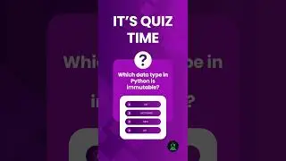 Python Quiz Challenge 🧠 | Which Data Type Is Immutable? #shorts #codewithme #pythonchallenge #python