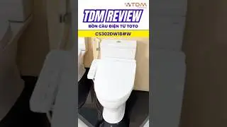 TDM.VN | Review bồn cầu điện tử TOTO CS302DW18 nắp rửa Washlet TCF23710AAA C Simple t&acirc;m xả 305 mm