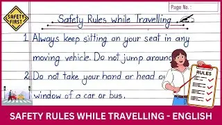 Safety Rules While Traveling | Safety rules for kids | Safety on road | #learn #safety #rules #kids