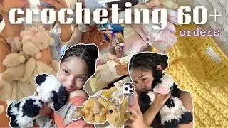 Finishing ALL my crochet orders (60+) 🧶 | crochet vlog