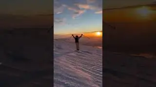 sunset ride @TheCompagnet @FoxyLaylaJK #blackcrows #skiing