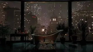 Ethereal Rain & Thunder Cityscape: Deep Urban Calm for Sleep, Meditation & Relaxation | 8 Hours rain