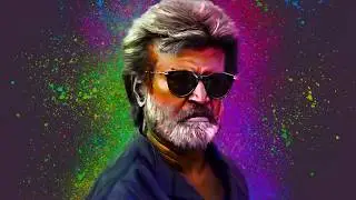 advanced color full digital painting in Photoshop | Rajinikanth in Kaala Poster | Smudge painting