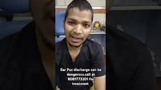 #Ear pus discharge can be dangerous leading to otogenic brain abscess.call us at 8081773201