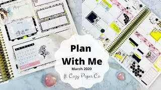 Plan With Me ft. Cozy Paper Co \\ March 2020 Monthly & Notes \\ Erin Condren Life Planer