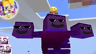 SUPER NOOB vs SUPER PRO - FUNNIEST MOMENTS In Lucky Block Skywars | Blockman Go Gameplay