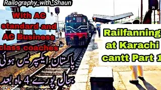 Restoration of Pakistan Express || New upgraded rake|| Railfanning at Karachi cantt Part 1