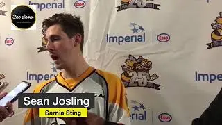 Post game with Sarnia Sting OT Scorer Sean Josling