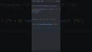 Create a function that converts Fahrenheit to Celsius | JS Exercise 8