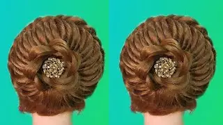 Fancy Hairstyle | Flower Bun Hairstyle for girls | Beautiful Sunflower for long hairs