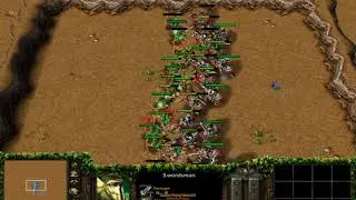 50 Swordsman (100 Food) vs 25 Knight (100 Food) Fully Upgrade 1080p