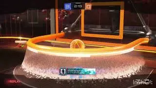 Rocket League gameplay and goals in 2v2 and hoops (D3-C1)