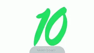 Countdown white background green screen free