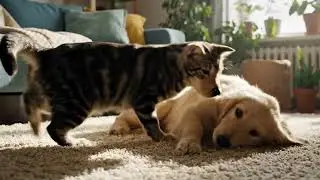 Firefly A cat and a dog playing together 617690