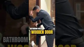 Bathroom mein wooden door l Woodworking l Bathroom door tips l Bathroom door lock ideas #bathroom