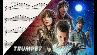 Stranger Things - Stranger Things Theme - Soundtrack - Trumpet Tutorial - Sheets