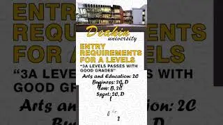 Deakin University Entry Requirements for A LEVELS Students