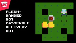 flesh-handed hot casserole delivery bot - Handle the hot food with your oven gloves!