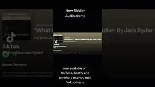 New Riddler audio drama out now #audiodrama #riddler #batman #dccomics #podcast #new #spotify #drama