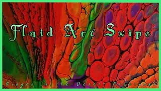 Lizard Skin | Fluid Art Acrylic Swipe Over a Record