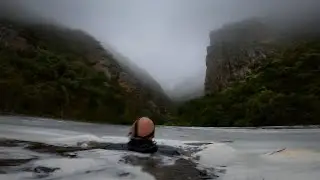 Swimming up a scary river