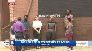 FOX 8 NEWS Cleveland Explore Cleveland Street Art - Kenny Previews 2024 Graffiti Street Heart Tour
