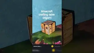 making minecraft crafting table made with paper origami paper craft#origami#minecraft#craftingtable
