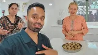 My British Wife Makes TIL KE LADOO! Easy Winter Laddu Recipe