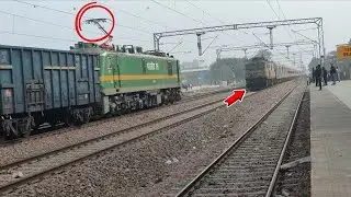 Passengers Reaction Record WAG 9 Green Elephant Cross WAP 7 White Tiger Sachkhand Express 