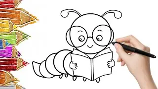 Learn How to Draw a Cute Bookworm: Easy Step-by-Step Tutorial
