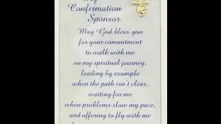 Confirmation Sponsor Gift: Pin and Card - AB1128