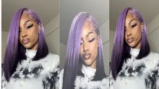 BOBBI BOSS did it again! 💜😍🔥$33 OMBRE purple bob SYNTHETIC yes SYNTHETIC vivienne WIG!!!!