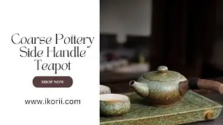 Coarse Pottery Side Handle Teapot