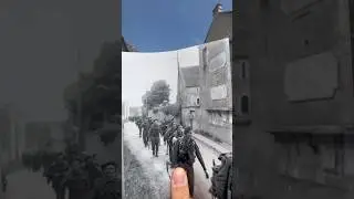 Commandos on D-Day: Then and Now 🇬🇧 #wwii #thenandnow #commando #shorts