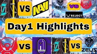 PMWI Day1 Highlights | I8 vs Zeus | Btr vs Zeus vs Reject | A1es vs Btr | I8 vs Navi | Leaderboard
