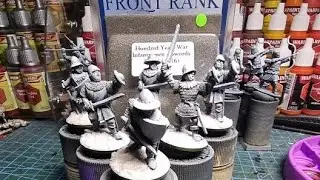 Live Paintalong hundred years war infantry, front rank Gripping beast