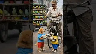 Two Kind Puppies Save Caged Birds With Begging Money | Emotional Animal Story