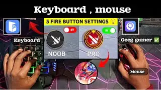 Fire Button Setting ✅ Free Fire | Keyboard Mouse Pro Control☠️