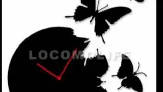 LOCOMOLIFE - Butterfly Time Flies Wall Clock Home Decor DIY