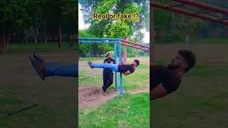 Real or fake⁉️ #fitness #motivation #calisthenics #power #shorts