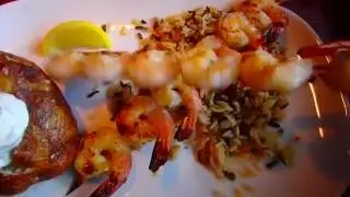 ОБЕД В РЕСТОРАНЕ Red Lobster КРЕВЕТКИ НА ГРИЛЕ FloridaYalta 05.06.2016