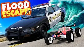 Escaping a Flood in an RC Car&hellip; Bad Idea (BeamNG Drive Mods)
