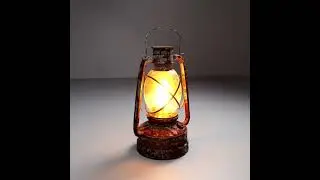 Old Rusty Kerosene Lantern Low Poly 3D Model | PBR 2K Textures | Game Ready | VR / AR
