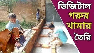 গরুর ঘর তৈরি নিয়ম || গরুর খাবার কিভাবে করতে হয় || গরুর ঘর তৈরি নকশা