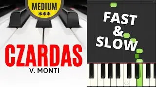 Czardas MONTI 👇 Sheet Music 👇Beautiful Simplified Version I Easy Medium Piano Tutorial SOLO