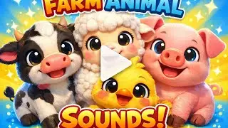 🐮 Farm Animal Sounds Song | Moo Baa Oink Cluck | Kids Learning@KiddiesWonders 