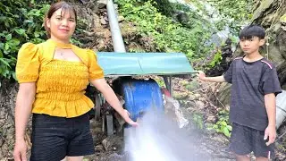 Full video: Girl and boy repair generator, sell melons, restore boat engines and electric fans.